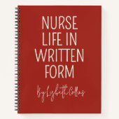 Custom Funny Nurse Life Journal Gift for RN or LPN Notitieboek (Voorkant)