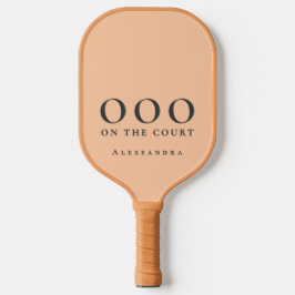 Custom Funny Peach Black OOO Minimalist Stylish  Pickleball Paddle