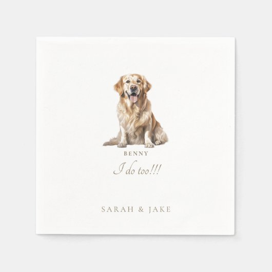 Custom Funny Pet Wedding Napkins Servet (Voorkant)