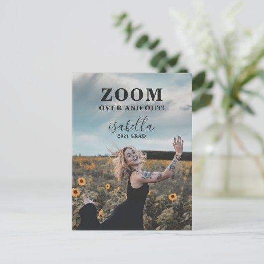 Custom Funny Photo Afstuderen Aankondigingskaart (Staand voorkant)