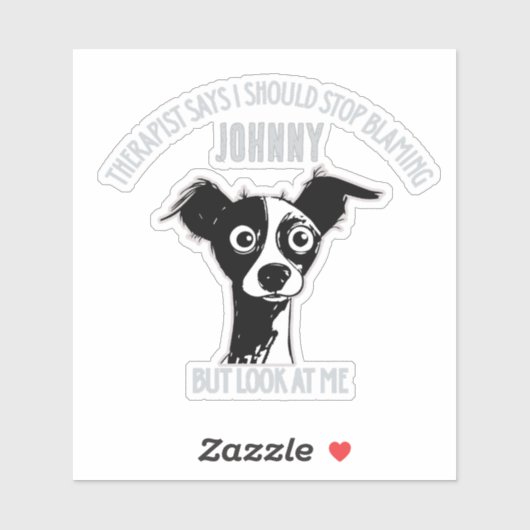 Custom Funny Photo & Name - Stop Blaming Sticker (Vel)