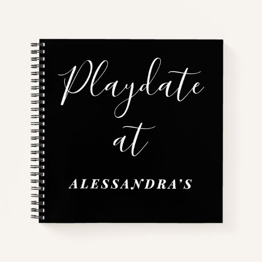 Custom Funny Playdate Black White Score Tracker  Notitieboek (Voorkant)