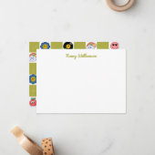 Custom Funny Quirky Design Retro Art Patroon Notitiekaartje (Voorkant / Achterkant in situ)