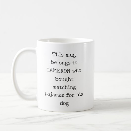 Custom Funny Quote Christmas Holiday Dog Lovers Koffiemok (Links)