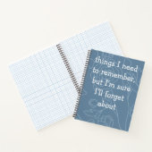 Custom Funny Quote voor Forgetful People Notitiebo Notitieboek (Binnen)