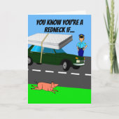 Custom Funny Redneck Mattress Joke Birthday Kaart (Voorkant)