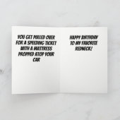Custom Funny Redneck Mattress Joke Birthday Kaart (Binnen)