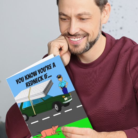 Custom Funny Redneck Mattress Joke Birthday Kaart