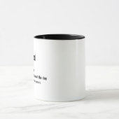 Custom Funny Retirement Definition Mug  Mok (Midden)