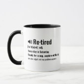 Custom Funny Retirement Definition Mug  Mok (Links)