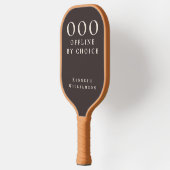 Custom Funny Retro Brown Beige OOO Minimalist Men Pickleball Paddle (Links)