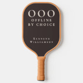 Custom Funny Retro Brown Beige OOO Minimalist Men Pickleball Paddle (Achterkant)