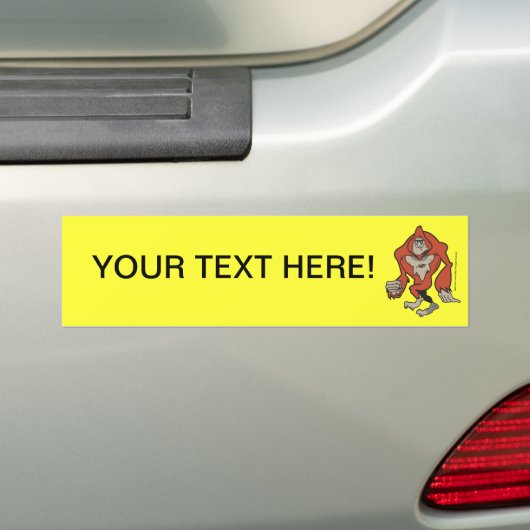 Custom Funny Sasquatch Bumpersticker (Op auto)