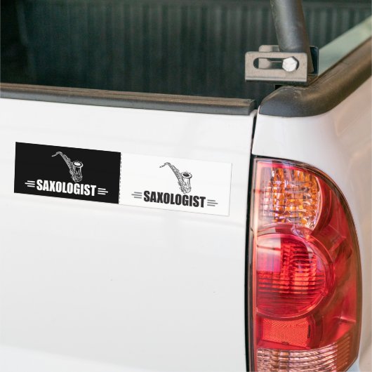 Custom Funny Saxophone Bumpersticker (Op Truck)