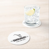 Custom Funny Saxophone Ronde Kartonnen Onderzetter (Insitu)