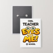 Custom Funny Teacher Gifts  Personalized by School Button (Voorkant / Achterkant)