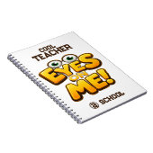 Custom Funny Teacher Gifts  Personalized by School Notitieboek (Rechterzijde)