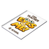 Custom Funny Teacher Gifts  Personalized by School Notitieboek (Linkerzijde)