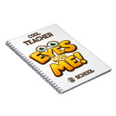 Custom Funny Teacher Gifts  Personalized by School Notitieboek (Rechterzijde)