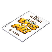 Custom Funny Teacher Gifts  Personalized by School Notitieboek (Linkerzijde)