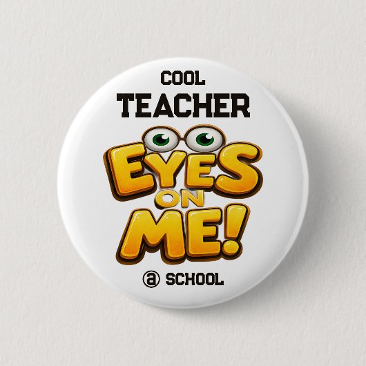 Custom Funny Teacher Gifts  Personalized by School Ronde Button 5,7 Cm (Voorkant)