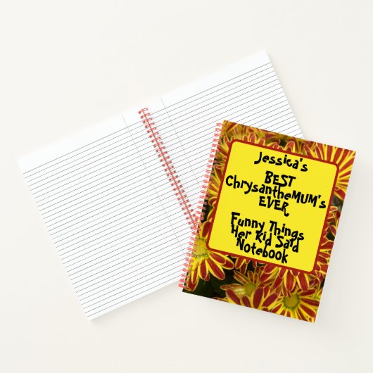 Custom Funny Things Haar Kind Said Floral Spiral Notitieboek (Binnen)