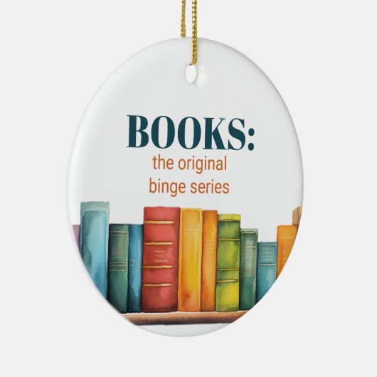 Custom Funny Vriendschap Leesboek Keramisch Ornament (Rechts)