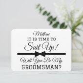 Custom Funny Wedding Groomsmen Mijn Groomsman Kaar Bedankkaart (Staand voorkant)