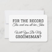 Custom Funny Wedding Groomsmen Mijn Groomsman Kaar Bedankkaart (Achterkant)