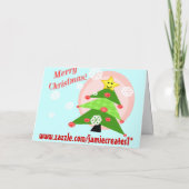 Custom Funny Winter Scene Kerst Kaart (Achterkant)