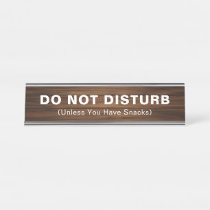Custom Funny Wood Paneling Disturb voor Snacks Sch Bureau Naambordje