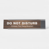Custom Funny Wood Paneling Disturb voor Snacks Sch Bureau Naambordje (Voorkant)