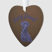 Custom Furry Vriend hond midden Ornament (voorkant)
