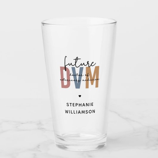 Custom Future DVM Doctor in de diergeneeskunde Glas (Voorkant)