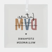 Custom Future DVM Doctor in de diergeneeskunde Glas Ornament (Achterkant)