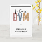 Custom Future DVM Doctor in de diergeneeskunde Kaart (Gele Bloem)