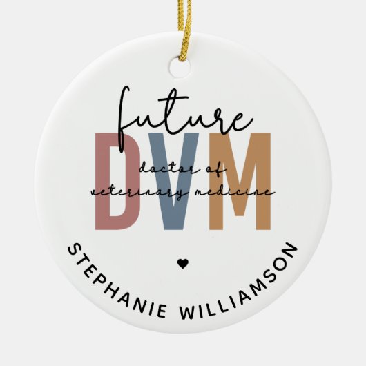 Custom Future DVM Doctor in de diergeneeskunde Keramisch Ornament (Voorkant)