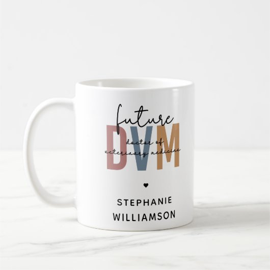Custom Future DVM Doctor in de diergeneeskunde Koffiemok (Links)