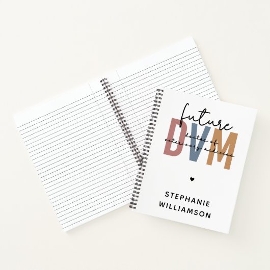 Custom Future DVM Doctor in de diergeneeskunde Notitieboek (Binnen)