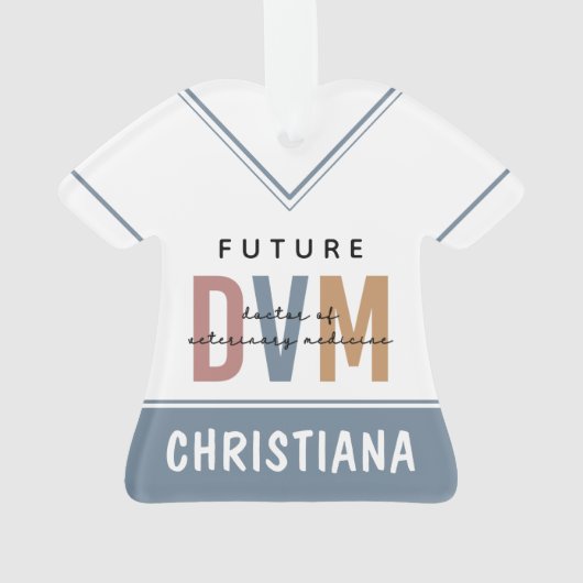 Custom Future DVM Doctor in de diergeneeskunde Ornament (achterkant)