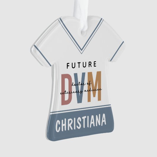 Custom Future DVM Doctor in de diergeneeskunde Ornament (voorkant)