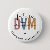 Custom Future DVM Doctor in de diergeneeskunde Ronde Button 5,7 Cm (Voorkant)