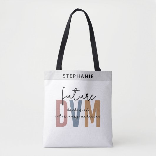 Custom Future DVM Doctor in de diergeneeskunde Tote Bag (Voorkant)