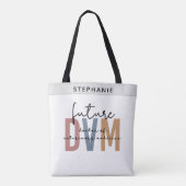 Custom Future DVM Doctor in de diergeneeskunde Tote Bag (Achterkant)