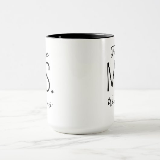 Custom Future Mr and Mrs Mug, Engagement Gift Mok (Midden)