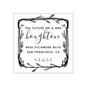 Custom Future Mr & Mrs Bruiloft Retouradres Rubberstempel (Afrduk)