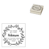 Custom Future Mr. & Mrs Return Address Wedding Rubberstempel (Gestempeld)
