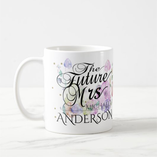 Custom Future Mrs Calligraphy Koffiemok (Links)