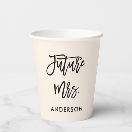 Custom Future Mrs. Papieren Bekers (Achterkant)