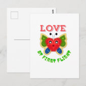 Custom Fuzzy Heart Butterfly Gift Briefkaart (Voorkant / Achterkant)